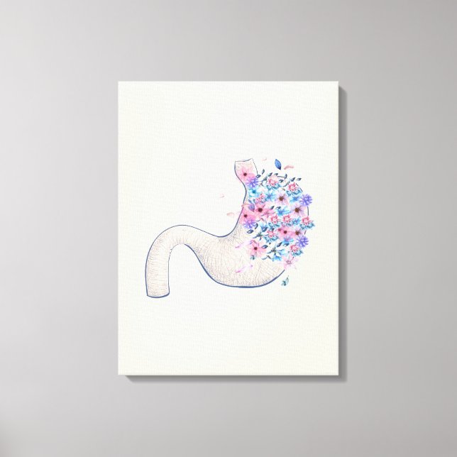 Stomach floral anatomy canvas for medical centre  (Front)