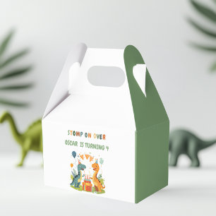 "Stomp On Over Dinosaur Birthday  Favour Box