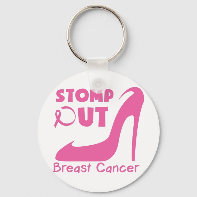 Stomp Out Breast Cancer Key Ring (Front)