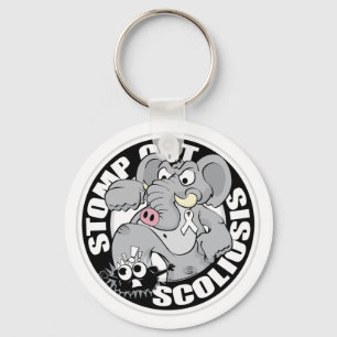 Stomp Out Scoliosis Key Ring