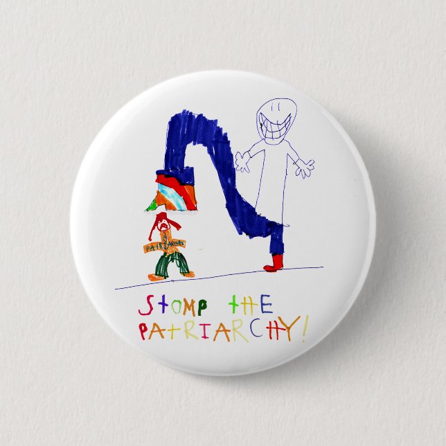 Stomp the Patriarchy 6 Cm Round Badge (Front)
