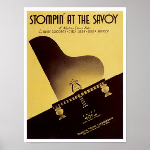 Stompin' At the Savoy Vintage Songbook Cover Poster
