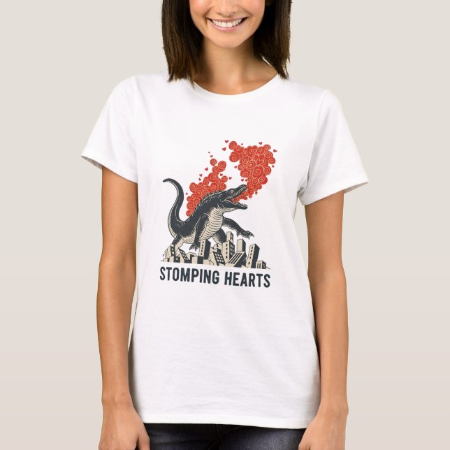Stomping Hearts Kaiju Monster T-Shirt (Front)