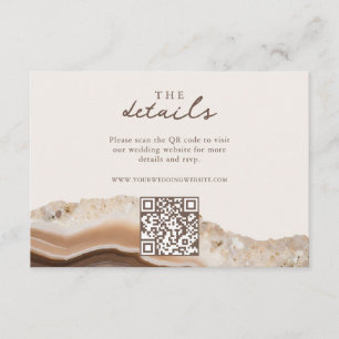 Stone Agate Marble Wedding Enclosure Card