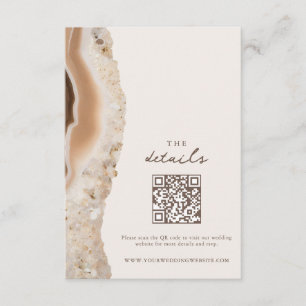 Stone Agate Marble Wedding Enclosure Card