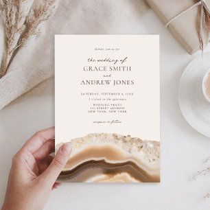 Stone Agate Marble Wedding Invitation