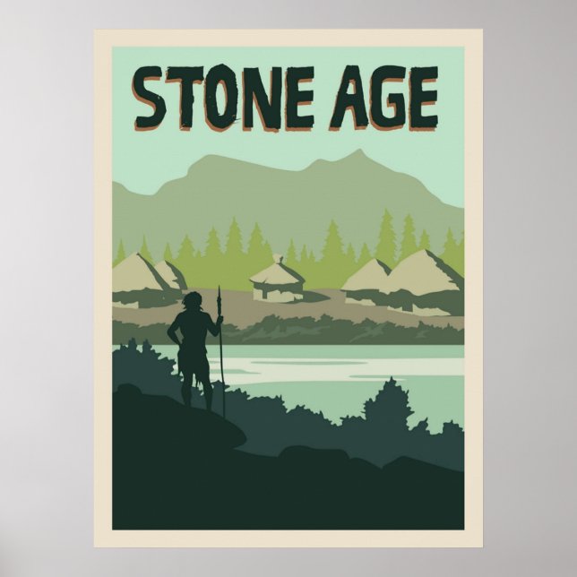 Stone Age Board Game Minimalist Travel Style  Ga Poster (Front)