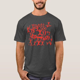 Stone Age Cave Painting Paleolithic Art Pattern T-Shirt