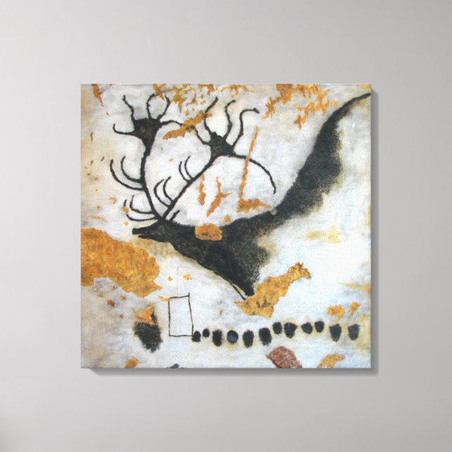 Stone Age Lascaux Megaloceros Cave Painting Canvas (Front)