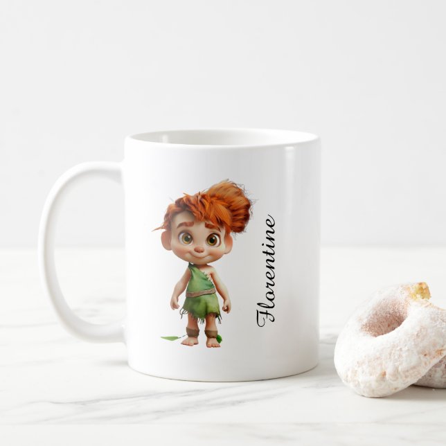 Stone Age Mook with Fiona Girl Coffee Mug (With Donut)