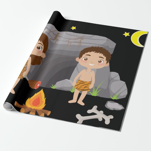 Stone age Wrapping Paper (Unrolled)