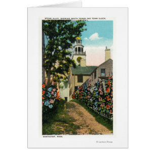Stone Alley View of South Tower and Town Clock