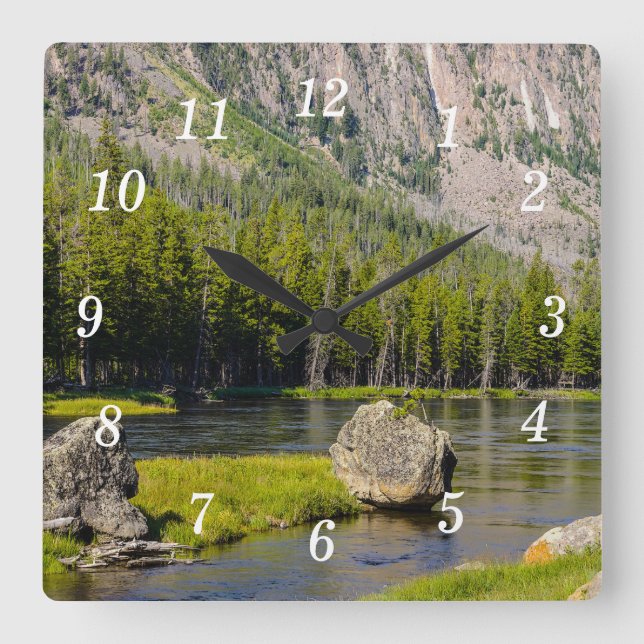 Stone At Madison River Wall Clock (Front)