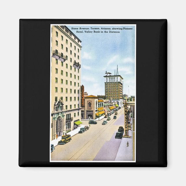 Stone Avenue, Tucson, Arizona Retro Road Trip Magnet (Front)