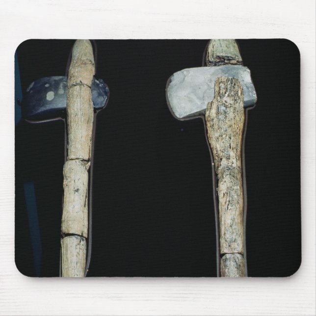 Stone Axes, prehistoric Mouse Mat (Front)