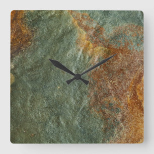 Stone Background - Slate Rock Customised Template Square Wall Clock