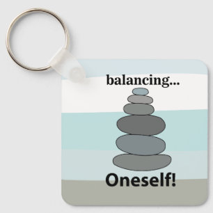 Stone Balancing  Key Ring