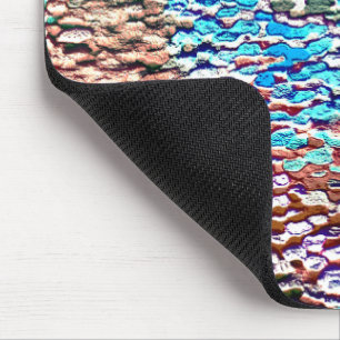 Stone base plastered with rustic mortar and splash mouse mat