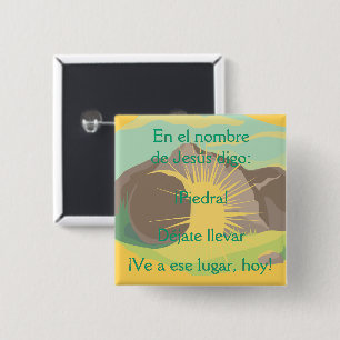 Stone! Be Thou Rolled Away! Esp 15 Cm Square Badge