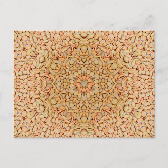 Stone Beach  Vintage Fractal Kaleidoscope Postcard (Front)