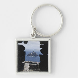 Stone Beehive Monk Huts Clochanson Skellig Michael Key Ring