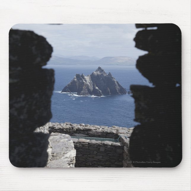 Stone Beehive Monk Huts Clochanson Skellig Michael Mouse Mat (Front)