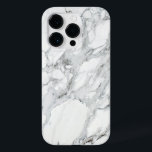 Stone Black White Grey Carrara Marble Case-Mate iPhone 14 Pro Case<br><div class="desc">Carrara marble photograph printed on iphone case. Customise with your name or images.</div>
