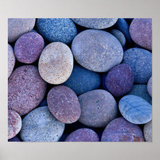 Stone blue rocks poster