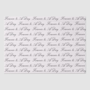 Stone Blush Forever Personalised Quote Wedding Tissue Paper