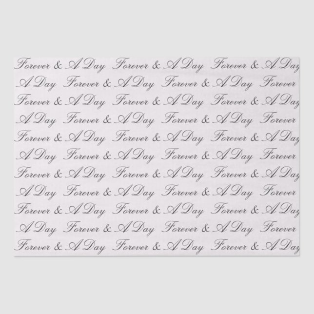Stone Blush Forever Personalised Quote Wedding Tissue Paper (Front)