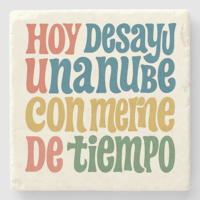 Stone boxes Surreal breakfast Stone Coaster (Front)