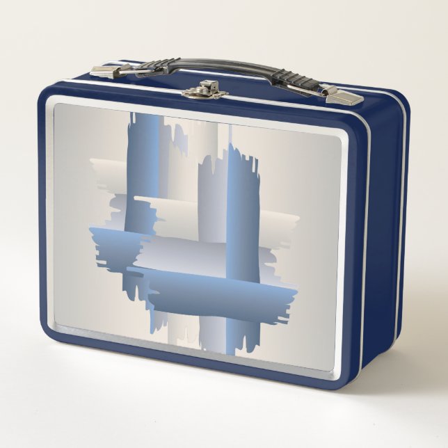 stone brick city metal lunch box (Front)