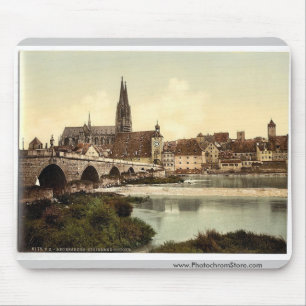 Stone Bridge (i.e. Steinerne Brucke) and cathedral Mouse Mat