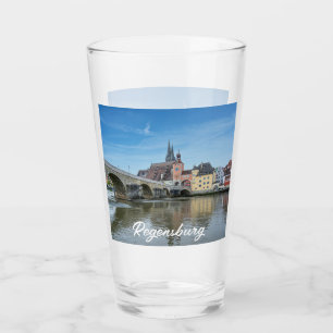 Stone Bridge in Regensburg, Germany Glass