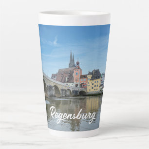Stone Bridge in Regensburg, Germany Latte Mug