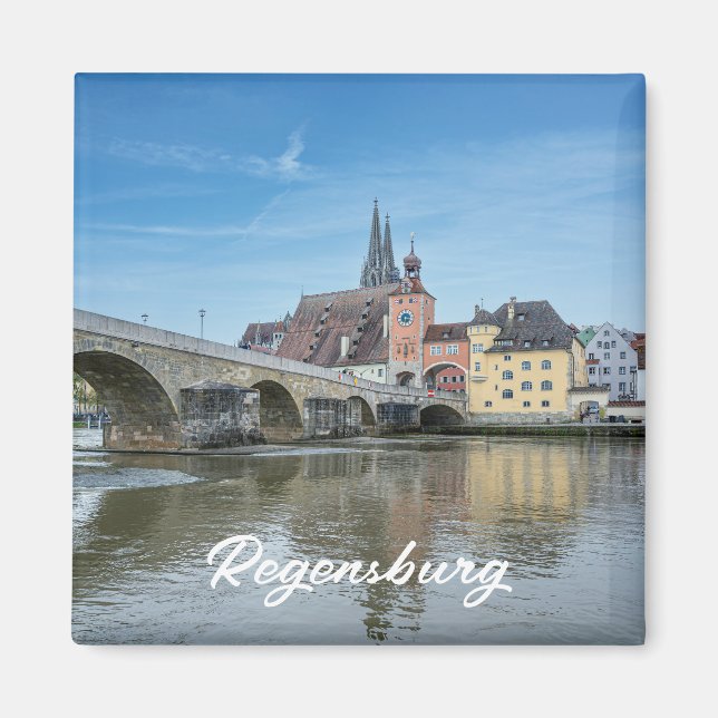 Stone Bridge in Regensburg, Germany Magnet (Front)