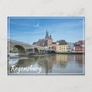 Stone Bridge in Regensburg, Germany Postcard