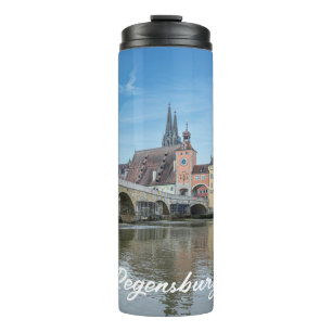 Stone Bridge in Regensburg, Germany Thermal Tumbler