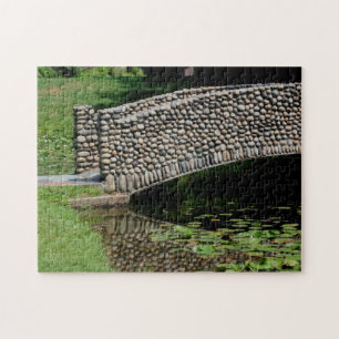 Stone Bridge Lilypads Nature  Jigsaw Puzzle