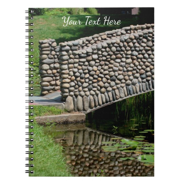 Stone Bridge Lilypads Nature   Notebook (Front)