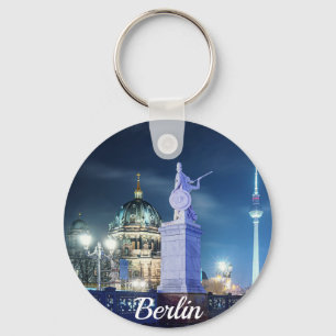 Stone bridge near Berlin Cathedral in Germany Key Ring