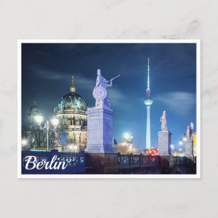 Stone bridge near Berlin Cathedral in Germany Postcard