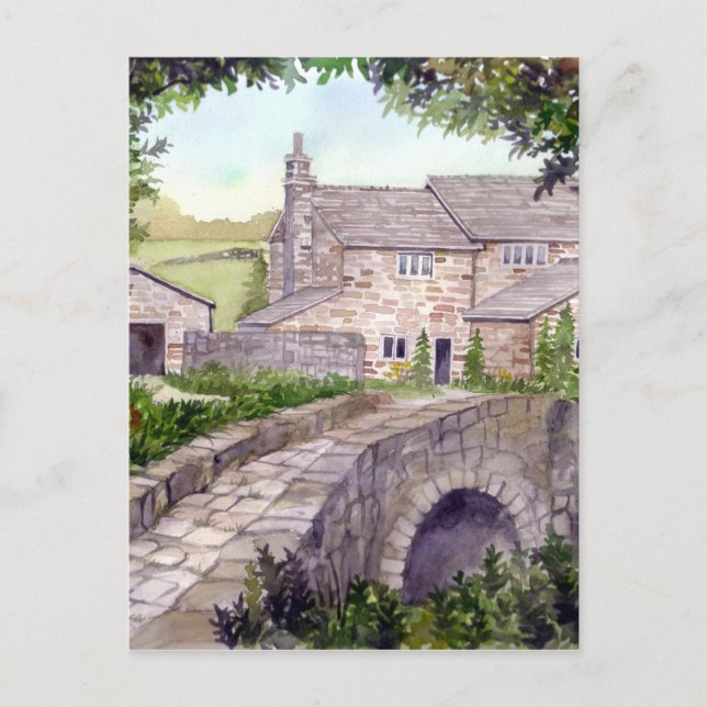 Stone Bridge Watercolor Painting Postcard (Front)