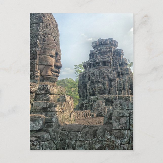 Stone Buddha Face at Bayon Temple, Angkor Postcard (Front)