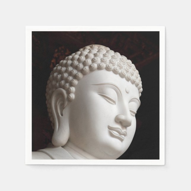 Stone Buddha Head Napkin (Front)
