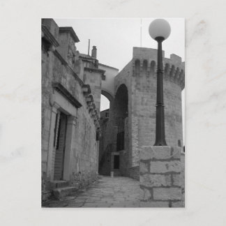 Stone Buildings in Korcula Postcard