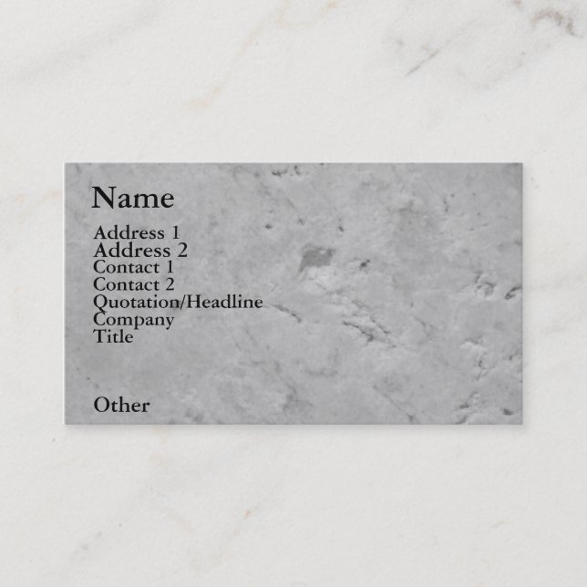Stone Business Card (Front)
