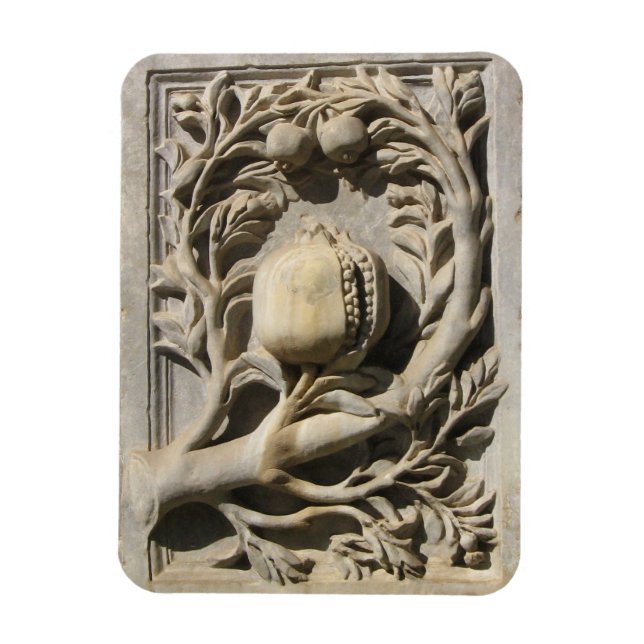 Stone Carved Art Granada 3"x4" Photo Magnet (Vertical)