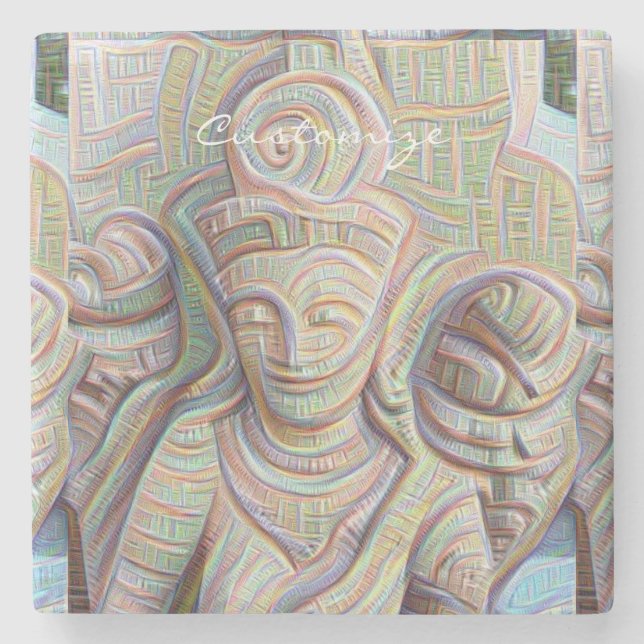Stone carved dakinis Thunder_Cove Coaster (Front)