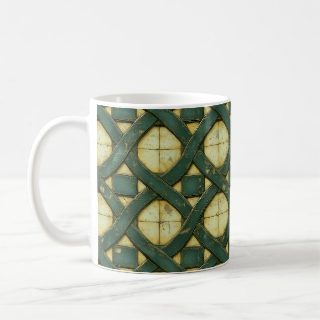 Stone Celtic Weave Coffee Mug (Left)